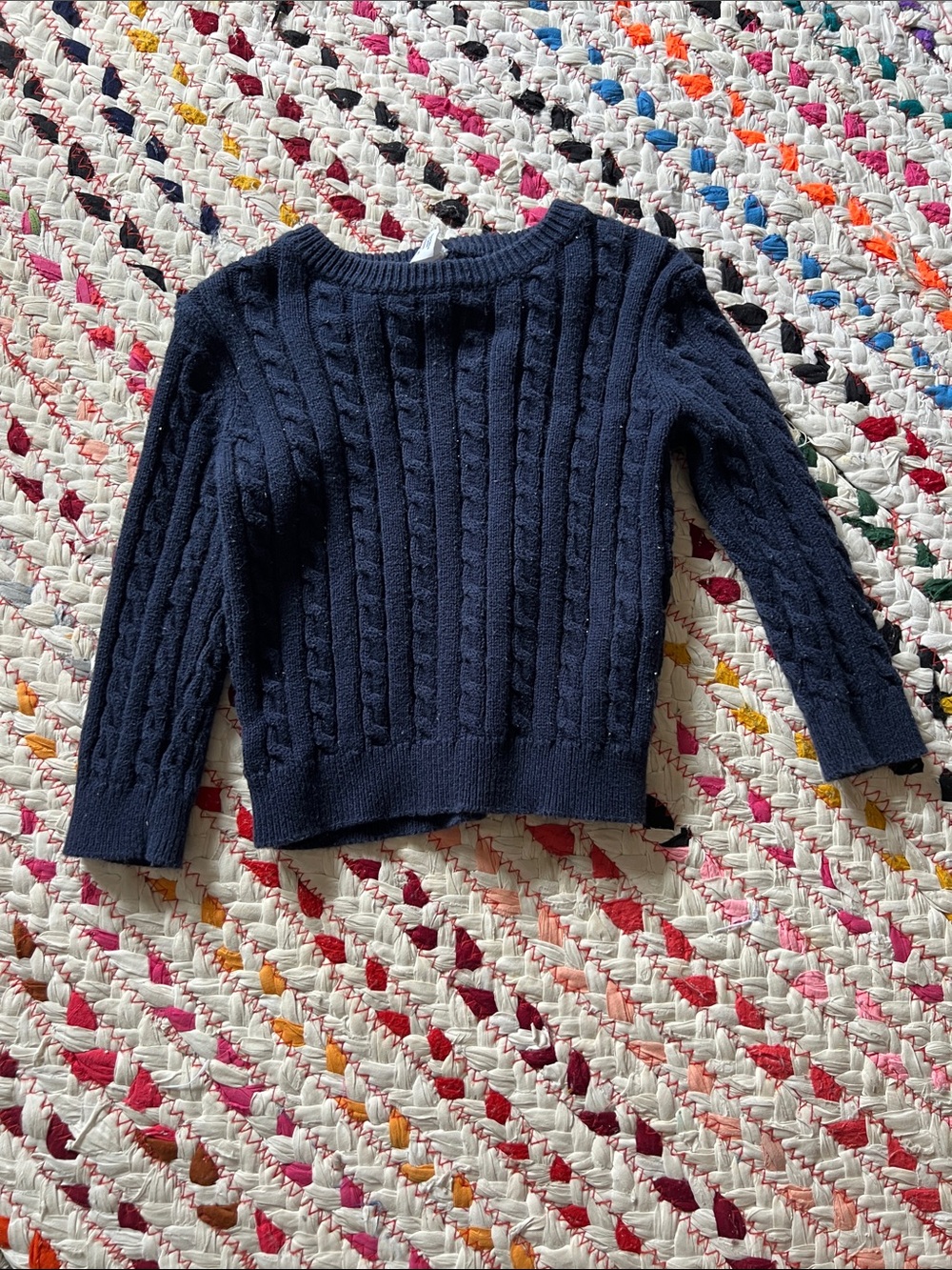 GAP Navy Cable-Knit Kids Sweater